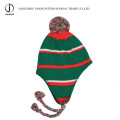 Chapeau tricoté acrylique chaud tricoté toque earflap tricoté chapeau Bobble oreille rabat beanie chapeau